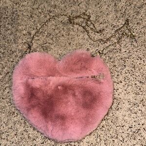 Cute heart fluffyy crossbody bag